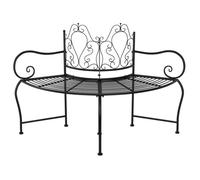 Banc tour d'arbre - ZERODIS - HB012 - Acier - Noir - 150 cm - 4 personnes