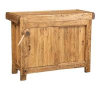 Banc Travail Bois Massif Tiglio Naturel Île Cuisine Comptoir Menuisier Etau