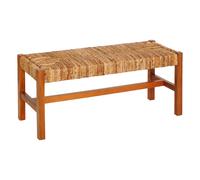 Banc Tressé en Bois "Sidoan" 102cm Marron