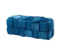 Vente-unique - Banc tressé en Velours Bleu FABERO