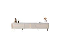 Banc TV Combinaison de Meuble TV en Ardoise, Moderne et Simple, du Sol au Plafond, Blanc, for Salon, vitrine TV Espace Rangement