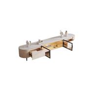 Banc TV Combinaison de Meuble TV en Ardoise, Salon, Maison, Petit Appartement, lumière de Luxe, Moderne, Simple, marbre Meuble TV