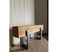 Banc TV en chêne massif 21x21cm, banc en bois, banc, table poutre en chêne, banc poutre, table tv