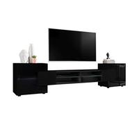 Banc TV Komodee MERANO - sans LED - Noir - 230 x 53 cm
