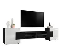 Banc TV Komodee MERANO - sans LED - Panneaux de particules - 230 x 5 - Noir Noir