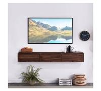 Banc TV Meuble TV flottant 59''/70,8'' avec 3 portes d'armoire, centre de divertissement mural avec étagère ouverte de rangement, support de table de console multimédia for salon, chambre à coucher Me