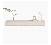 Banc TV Meuble TV flottant de 78,7/86,6 pouces avec tiroirs, centre de divertissement mural avec rangement et étagère ouverte, support de table de console multimédia for salon, chambre à coucher, blan