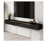 Banc TV Meuble TV Flottant Moderne, Console Murale de 47,2/59/70,8 Pouces, Centre de Divertissement avec Plate-Forme et 2 tiroirs, Table multimédia for Le Salon Meuble TV(Noir,120 * 20 * 24cm)