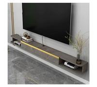 Banc TV Meuble TV flottant mural, étagère flottante moderne sous TV avec porte rabattable et étagère de rangement ouverte, console centrale de divertissement avec rangement for salon, chambre à couche