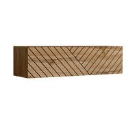Banc TV Mural Design "Switch Lamel" 120cm Naturel Rainuré