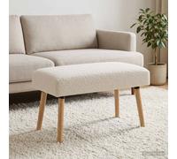 vidaXL banc Uni Crème 80 x 40 x 46 cm Bouclé