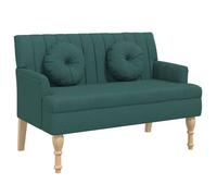 Banc - UU - avec coussins vert foncé - 113x64,5x75,5 cm tissu LL238198