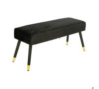 Banc velours ""Salome"" noir 100x35cm - Atmosphera Créateur d'intérieur
