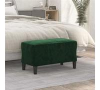 Banc Vert foncé 70x35x41 cm Velours