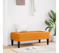 Banc Vidaxl Jaune Foncé 113x57x39 Cm En Tissu