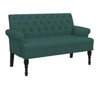 vidaXL Banc avec dossier 120x62x75,5 cm tissu vert foncé