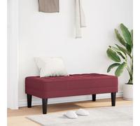 Banc Vidaxl Rouge Vin 113x57x39 Cm Tissu
