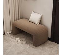 Banco de Entrada Zapatero Tapizado Banco para el pie de Cama otomano reposapiés Banco Decorativo para Entrada Comedor Sala de Estar Dormitorio (marrón 80 cm)