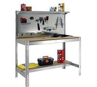 Banco de Trabajo con panel organizador y repisa abatible, BT-3 900 GALVANIZADO, 1440x900x600mm, Simonrack G