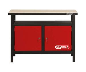 Banco de trabajo puerta/puerta + 2 repisas, 840x1200x600mm