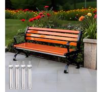 Bancs Balcon Extérieur Métal Banc De Jardin avec Dossier 120cm 150cm 180cm pour Parc Terrasse De Porche Banquette Meubles(1.2x0.72m)