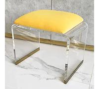 Bancs de douche, escabeau en acrylique,Tabouret en AcryliqueTabouret de Douche Multifonction antidérapant, meubles de salon, Table à thé en acrylique, pour Salle De Bain Chambre à Coucher Maison(Yello