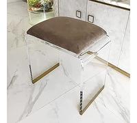 Bancs de douche, escabeau en acrylique,Tabouret en AcryliqueTabouret de Douche Multifonction antidérapant, meubles de salon, Table à thé en acrylique, pour Salle De Bain Chambre à Coucher Maison(Brown