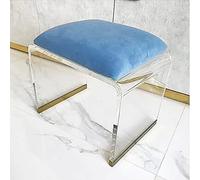 Bancs de douche, escabeau en acrylique,Tabouret en AcryliqueTabouret de Douche Multifonction antidérapant, meubles de salon, Table à thé en acrylique, pour Salle De Bain Chambre à Coucher Maison(Blue,
