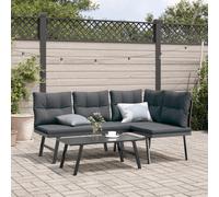 Vidaxl Bancs De Jardin Avec Coussins Lot De 2 Acier Enduit De Poudre