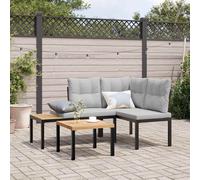 Bancs de jardin avec coussins lot de 2 acier enduit de poudre banc vidaXL