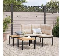 Bancs de jardin avec coussins lot de 2 acier enduit de poudre banc vidaXL
