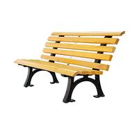 Bancs de jardin, bancs de terrasse en bois, bancs de jardin avec dossier, bancs de parc en bois antirouille, pieds en fonte, pour canal de travail sur porche (150x41x81cm)