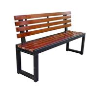 Bancs de Jardin Exterieur Banc de Jardinage avec Dossier Siège Bois en Plastique Pieds Fonte Charge 350 kg for Parcs Pelouses Porche (White,80cm(32in))