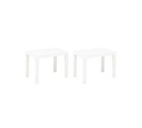 Vidaxl Bancs De Jardin 2 Pcs Blanc Plastique Blanc