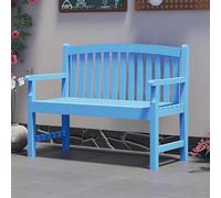 Bancs de Jardinage Banc de Jardin en Bois Bancs Exterieur Banc d'extérieur Ergonomique en Bois Massif de 47 Pouces de Long Siège Large et Indéformable(Blue)