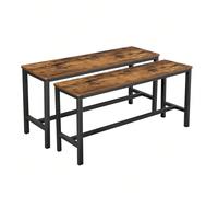 Bancs de Salle à Manger, Lot de 2, Siège pour Cuisine, Style Industriel, 108 x 32,5 x 50 cm, Cadre Métallique Durable, pour Cuisine, Salle à Manger, Salon, Marron Rustique Ajoutez des sièges à la tabl