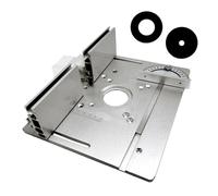 Bancs de travail du bois Plaque de défonceuse avec guide de jauge à onglet Supports coulissants en aluminium Multifonctionnel Découpe précise Plaque de défonceuse