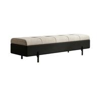 Bancs d'entrée modernes avec rangement pour l'entrée et la chambre | Coussin en lin agréable au toucher, espace de rangement dissimulé, design minimaliste, meuble d'entrée(E,51.2in)