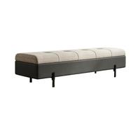 Bancs d'entrée modernes avec rangement pour l'entrée et la chambre | Coussin en lin agréable au toucher, espace de rangement dissimulé, design minimaliste, meuble d'entrée(D,39.4in)