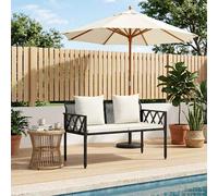 Bancs d'extérieur avec coussin polyrotin Assises de patio terrasse vidaXL vidaXL