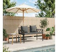vidaXL Bancs d'extérieur avec coussin en polyrotin – Assises patio terrasse