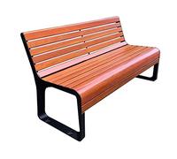 Bancs d'extérieur résistants aux intempéries Banc de parc extérieur nordique avec dossier banc en métal siège de visualisation de jardin carré chaise de plage banc de repos de centre commercial Banc d