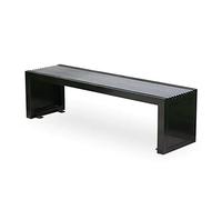Bancs d'extérieur résistants aux intempéries Banc extérieur en fer forgé chaise de parc cour zone commerciale chaise en plein air banc banc siège en acier inoxydable Banc de jardin en métal(A,S:150cm)