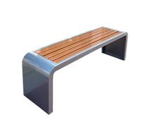 Bancs d'extérieur résistants aux intempéries, structure en acier galvanisé et panneaux en bois, bancs de jardin pour l'extérieur sans dossier, pour cour, porche, travail, entrée