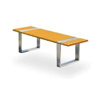 Bancs d'extérieur résistants aux intempéries Tabouret de jardin extérieur Banc en bois massif en acier inoxydable Banc de paysage extérieur Banc de parc de loisirs Siège de loisirs commercial Banc de