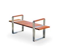 Bancs d'extérieur résistants aux intempéries Tabouret de jardin extérieur Banc en bois massif en acier inoxydable Banc de paysage extérieur Banc de parc de loisirs Siège de loisirs commercial Banc de