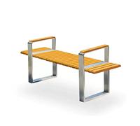 Bancs d'extérieur résistants aux intempéries Tabouret de jardin extérieur Banc en bois massif en acier inoxydable Banc de paysage extérieur Banc de parc de loisirs Siège de loisirs commercial Banc de