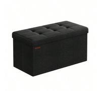 Bancs et ottomans de rangement Retour à l'école Rangement pour dortoir [Élégant et robuste] Ce pouf est doté d'un élégant tissu façon lin avec de fines coutures. Des protège-coins en métal renforcent 
