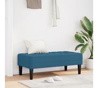 vidaXL Banc Bleu 113x57x39 cm Velours