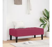Bancs vidaXL Rouge vin Polyester Moyen Durable Banc rembourré